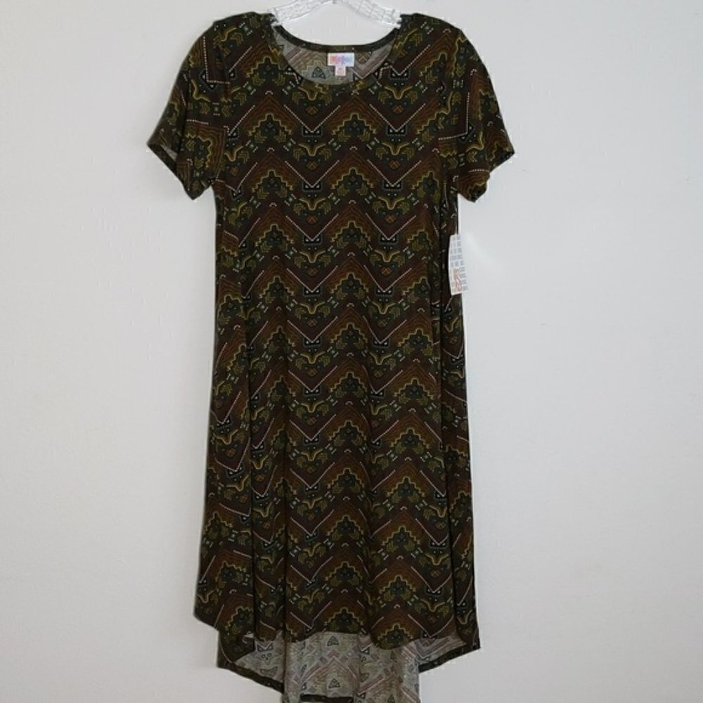 Lularoe Carly Aztec Fox T Shirt Dress new